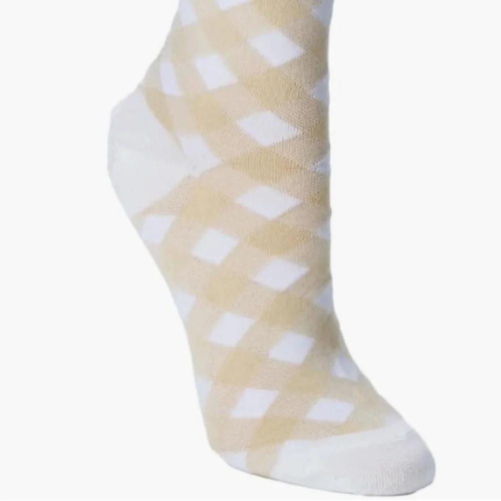 Hue Womens Femme Top Crew Socks Chinos White One Size 7398